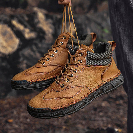 Men's Handmade Leather Boots Motorcycle Boots