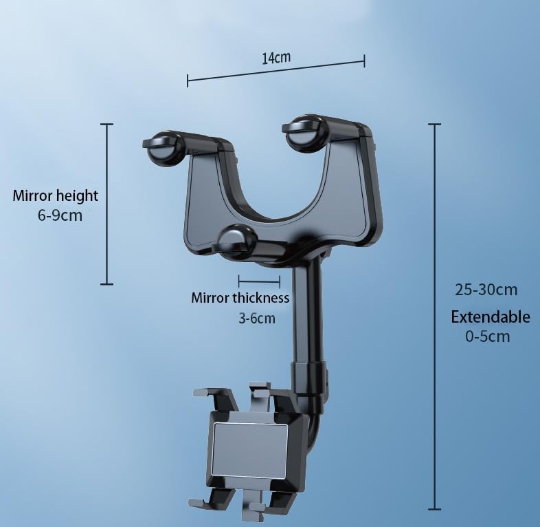 Phonery ClearView ® Phone Holder for Car Rearview Mirror