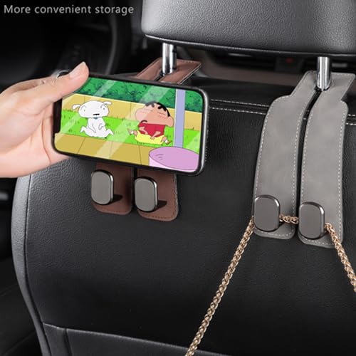 Phonery HookMate ® Headrest Hooks for Car 4 Pack