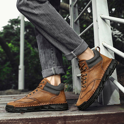 Men's Handmade Leather Boots Motorcycle Boots