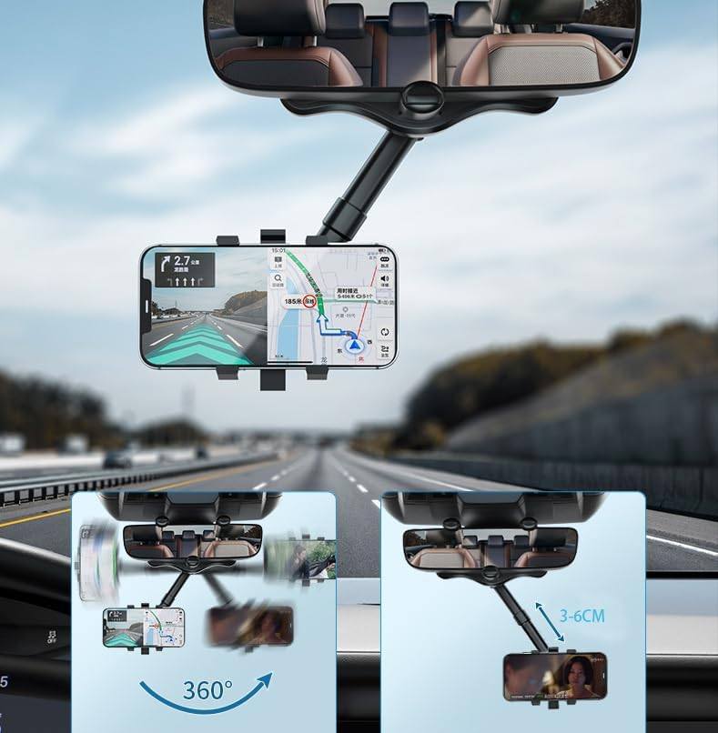 Phonery ClearView ® Phone Holder for Car Rearview Mirror