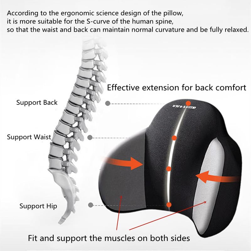 Phonery ErgoEase ®  Car Seat Headrest & Lumbar Support Kit