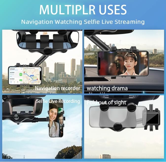 Phonery ClearView ® Phone Holder for Car Rearview Mirror