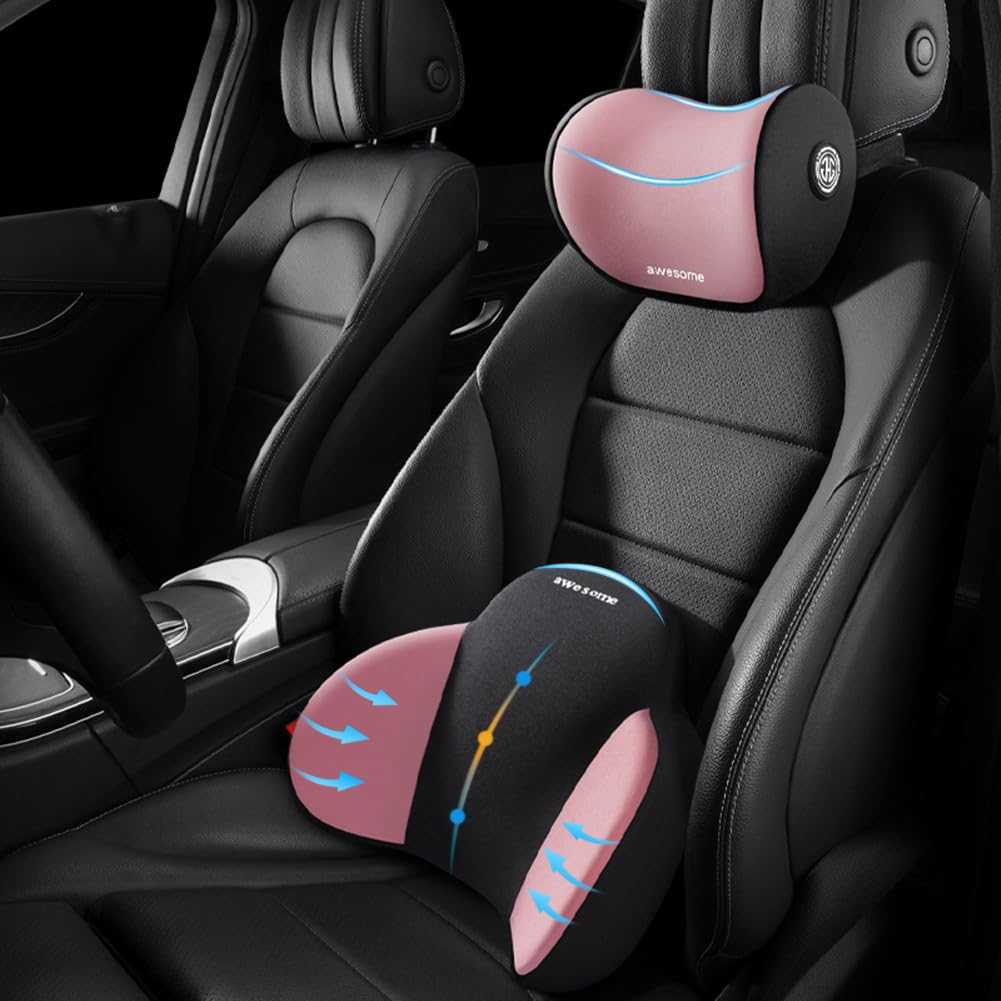 Phonery ErgoEase ®  Car Seat Headrest & Lumbar Support Kit