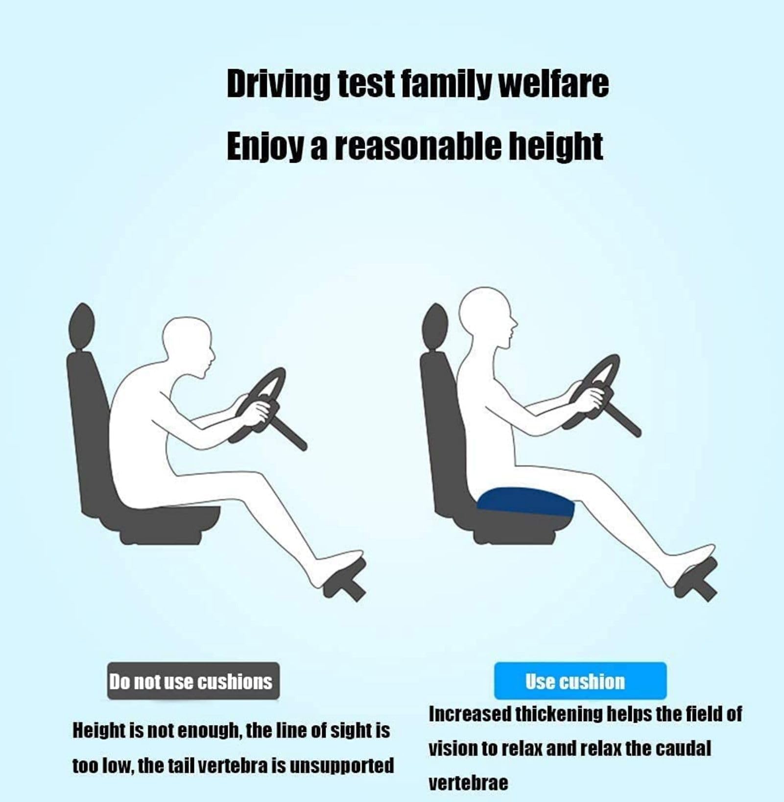 Phonery DriveUp ® Car Seat Booster Cushion