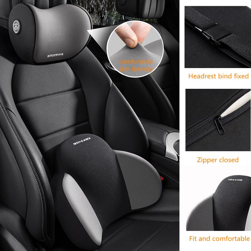 Phonery ErgoEase ®  Car Seat Headrest & Lumbar Support Kit