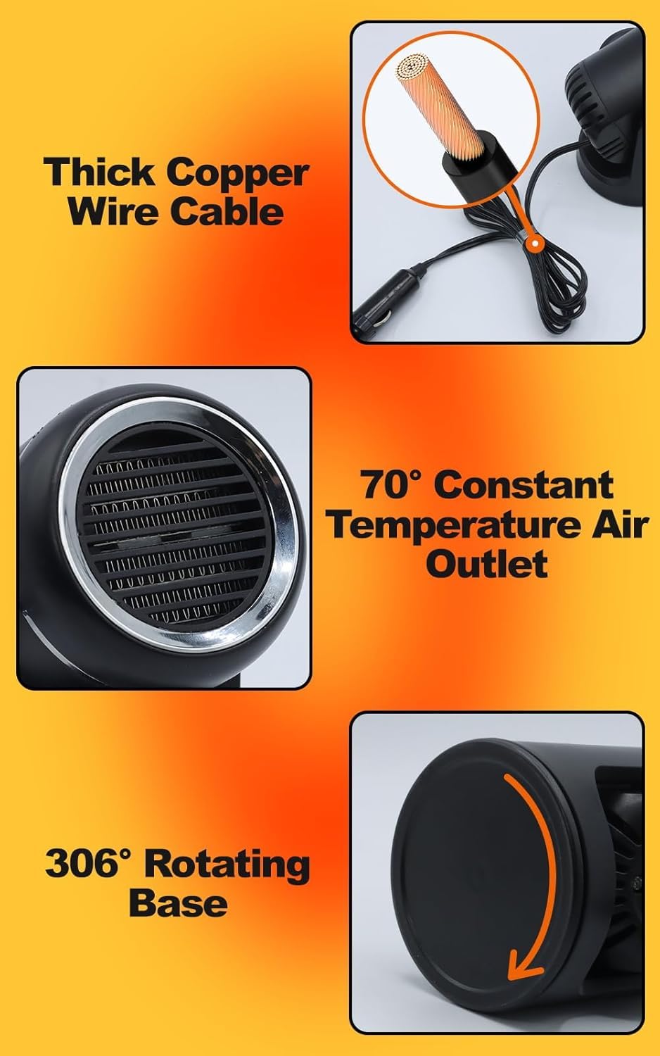 Phonery DriveCozy ® Car Heater for Winter