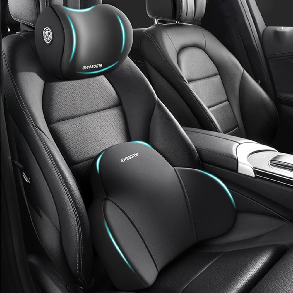 Phonery ErgoEase ®  Car Seat Headrest & Lumbar Support Kit