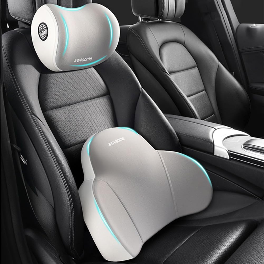 Phonery ErgoEase ®  Car Seat Headrest & Lumbar Support Kit