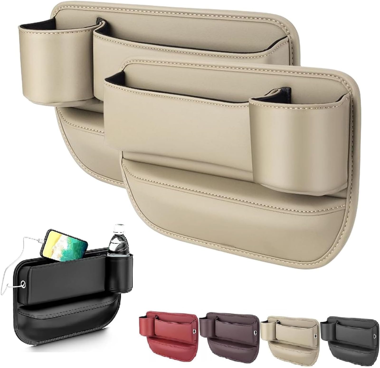 Phonery GapGenius ® Car Seat Gap Filler for Driver and Passenger 2 Pack
