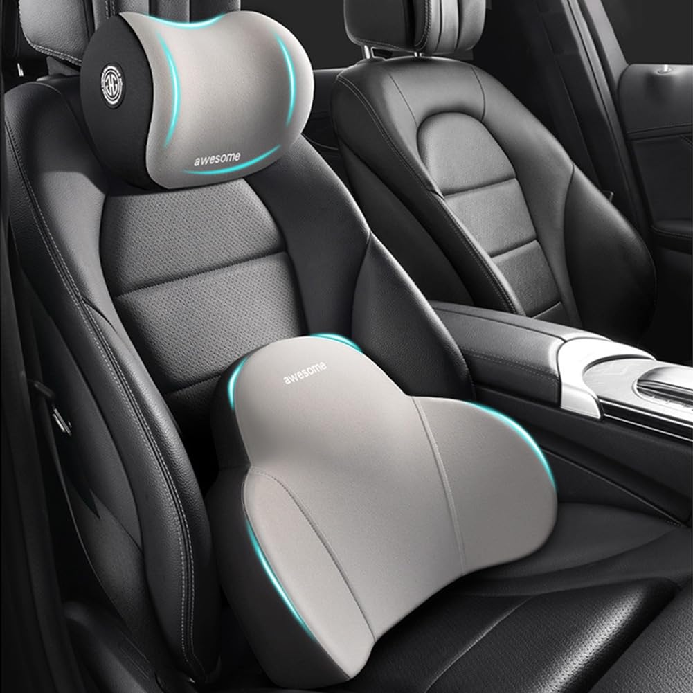 Phonery ErgoEase ®  Car Seat Headrest & Lumbar Support Kit