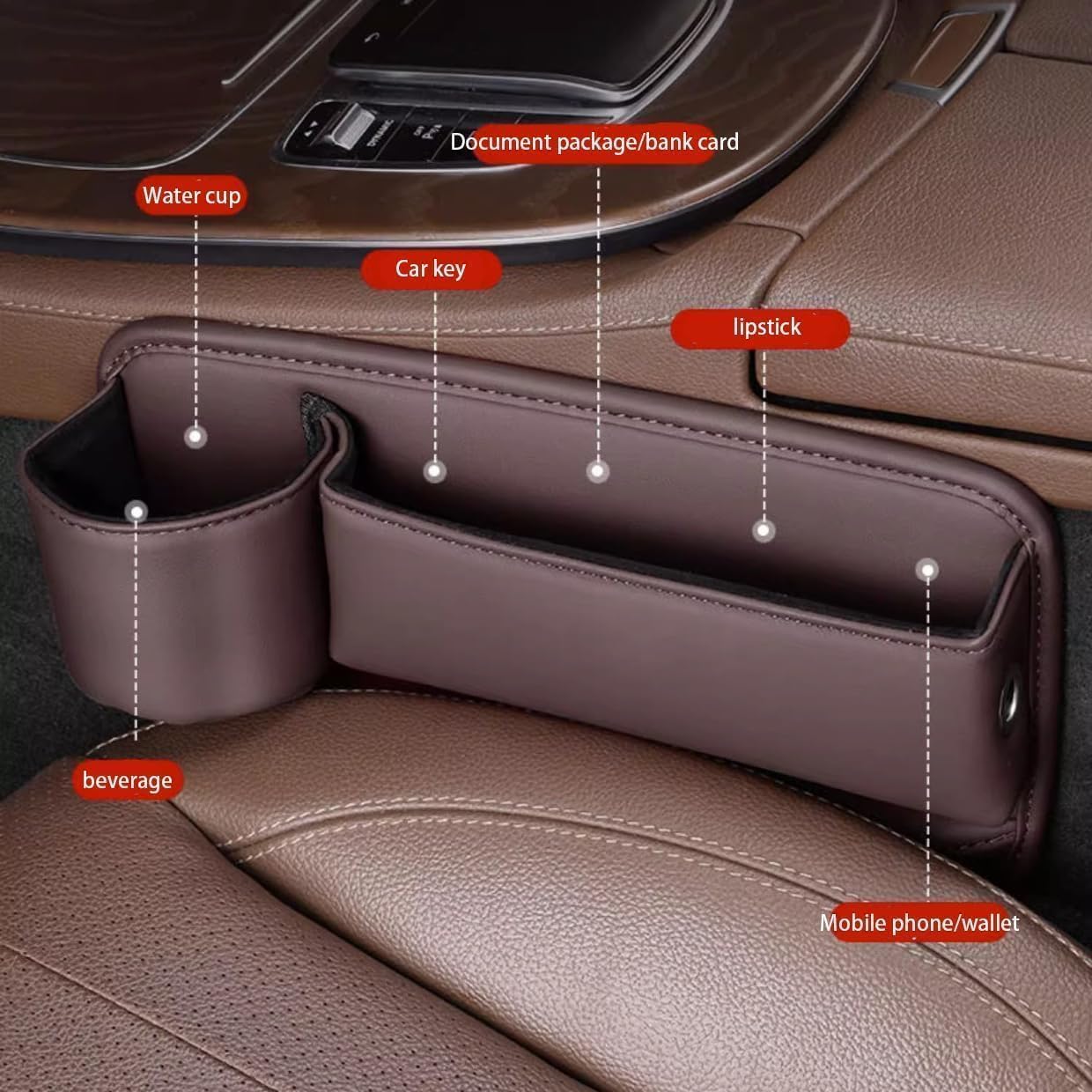 Phonery GapGenius ® Car Seat Gap Filler for Driver and Passenger 2 Pack