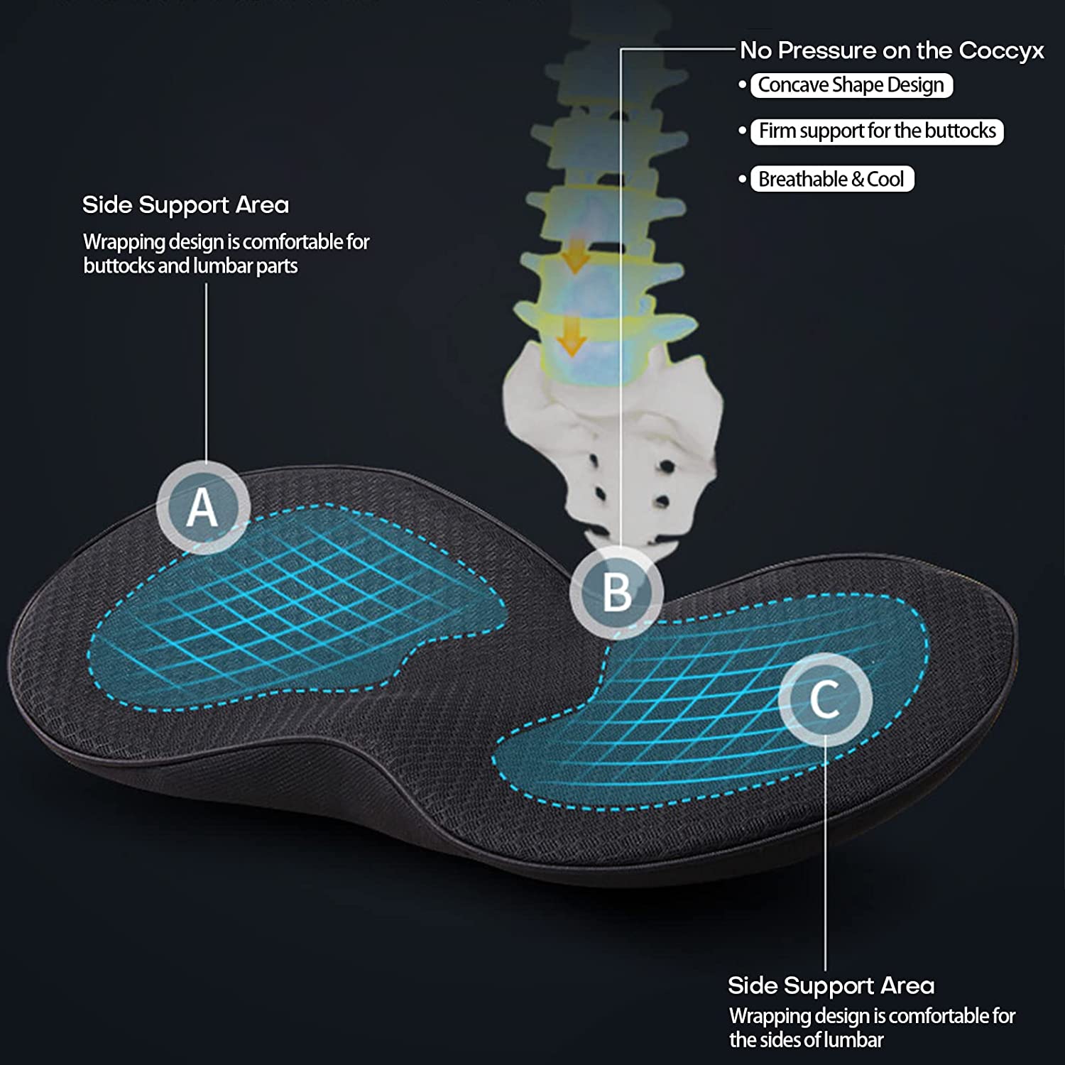 Phonery Pad ® Seat Wedge for Car
