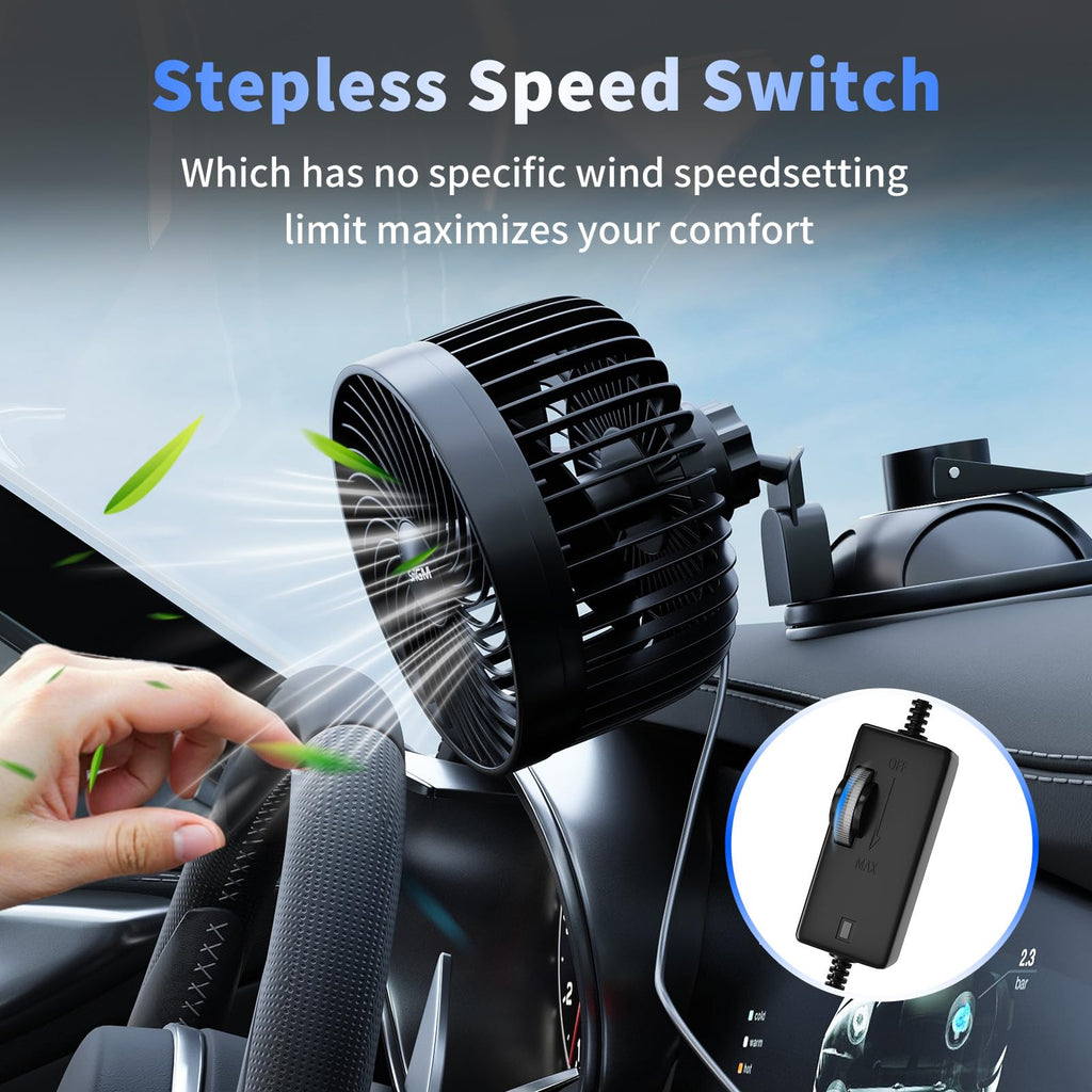Phonery AeroFlow ® portable fan for car
