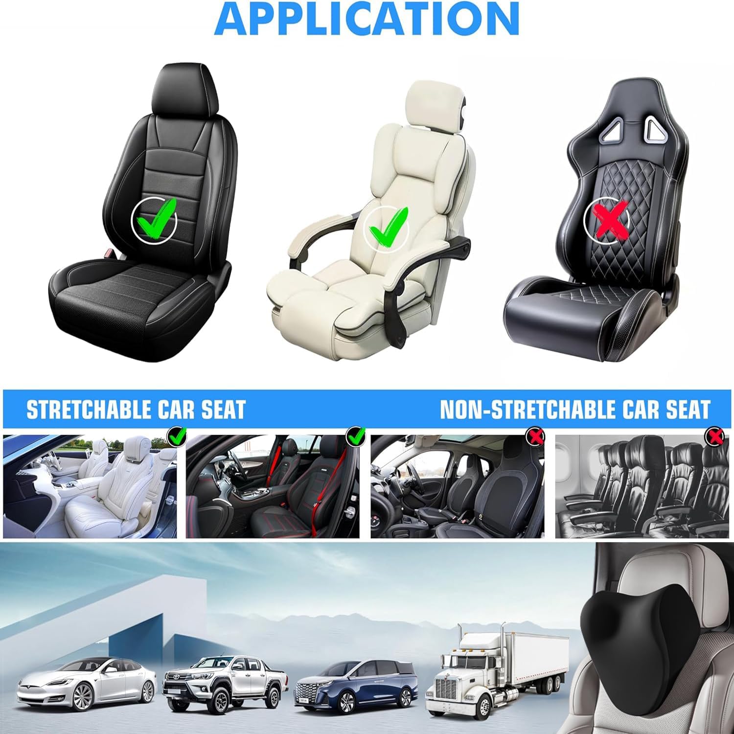 Phonery NeckEase ® Neck Pillow For The Car