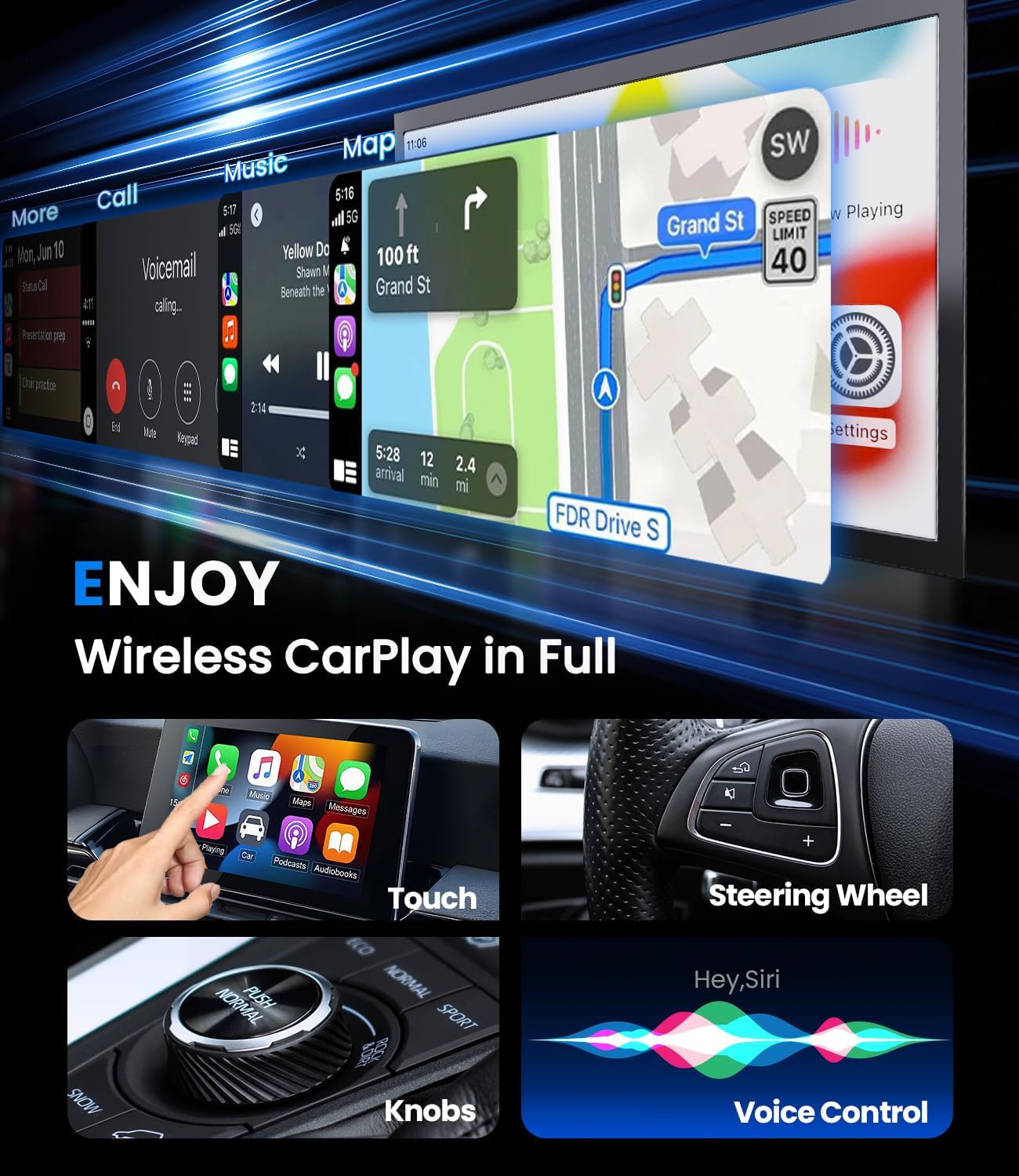 Phonery LinkRide ® Best Wireless Carplay Adapter