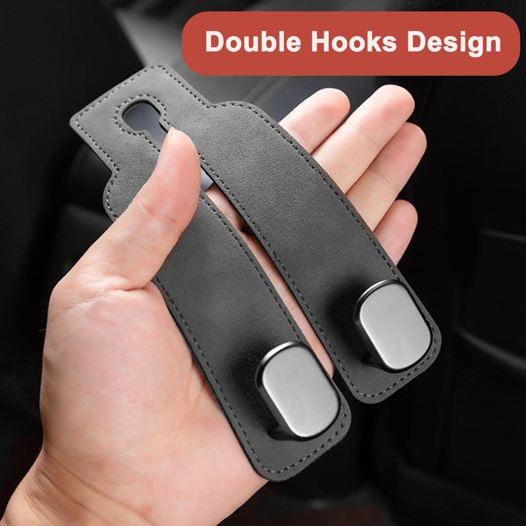 Phonery HookMate ® Headrest Hooks for Car 4 Pack