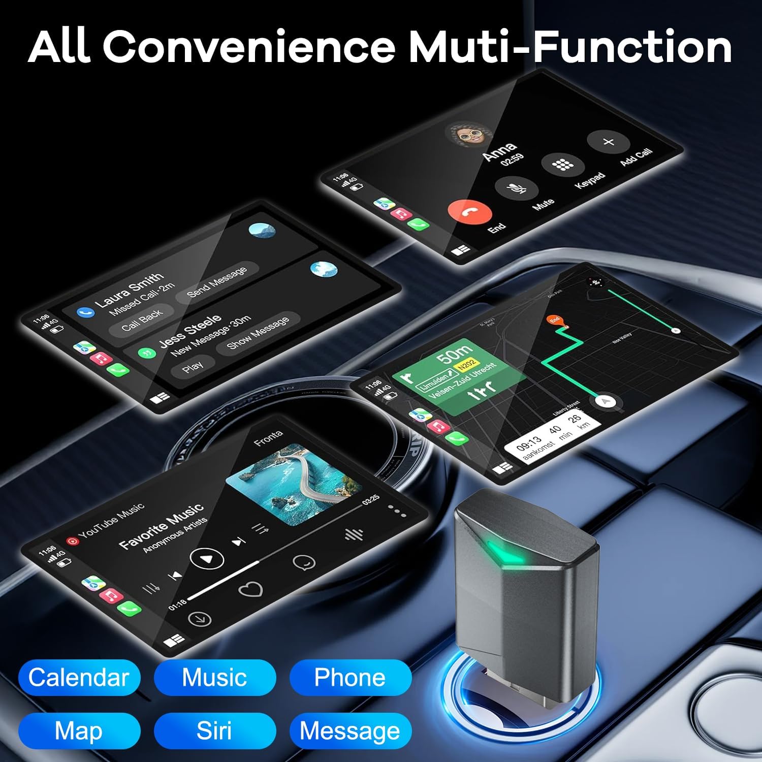 Phonery CarPlayGo ® Carplay Wireless Adapter for Car
