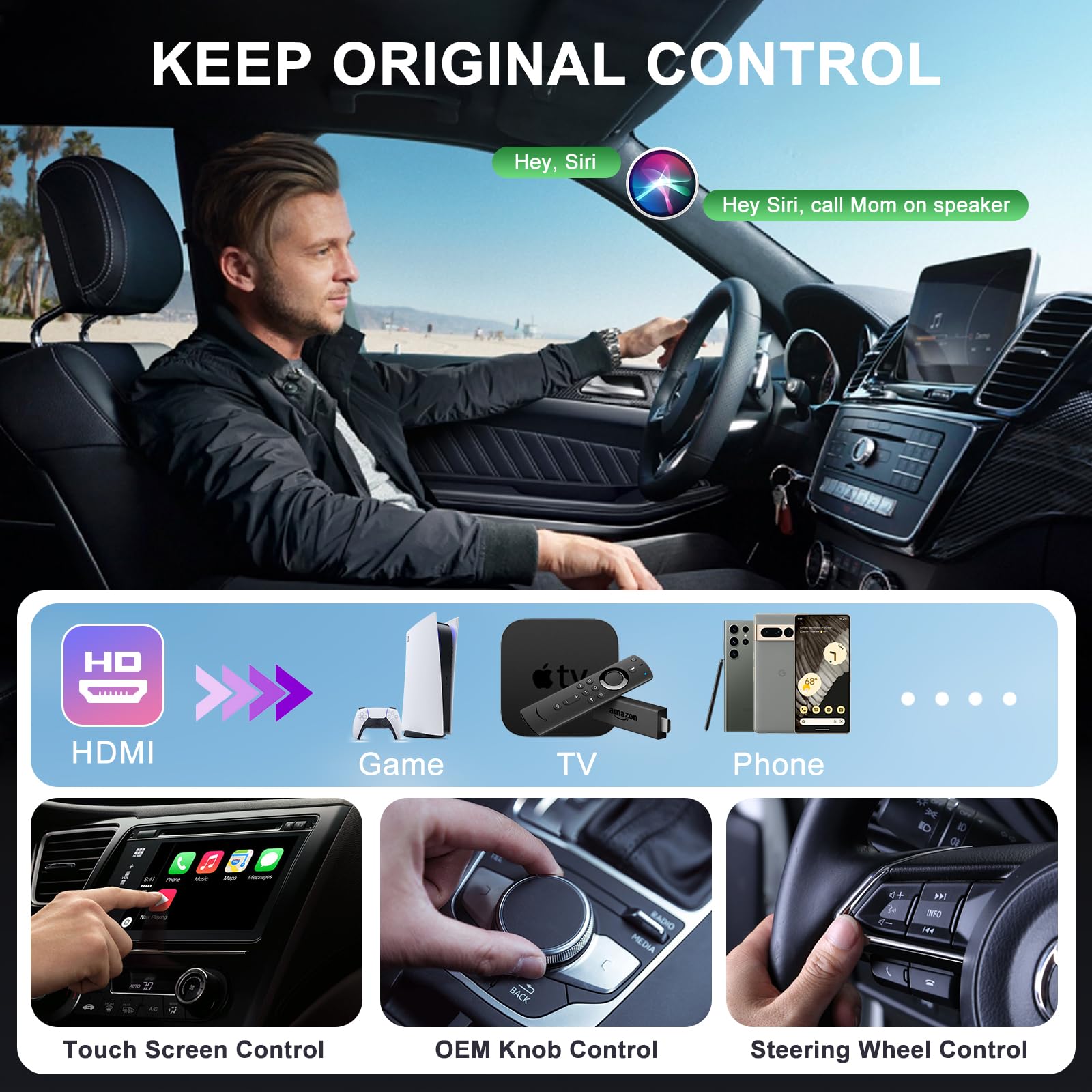 Phonery AutoSync ® Wireless Adapter For Apple CarPlay