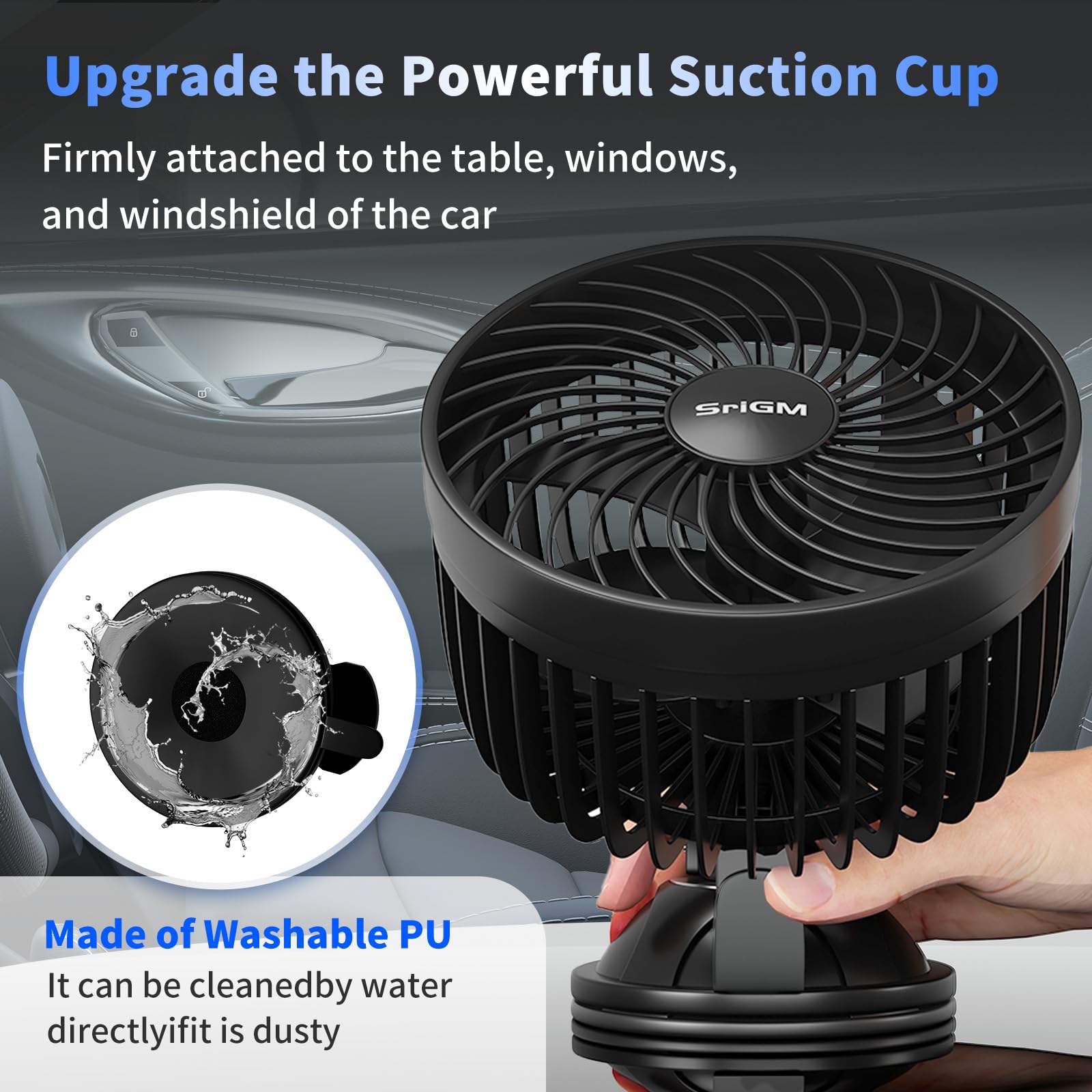 Phonery AeroFlow ® portable fan for car