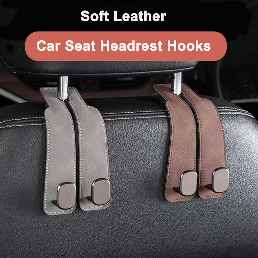 Phonery HookMate ® Headrest Hooks for Car 4 Pack