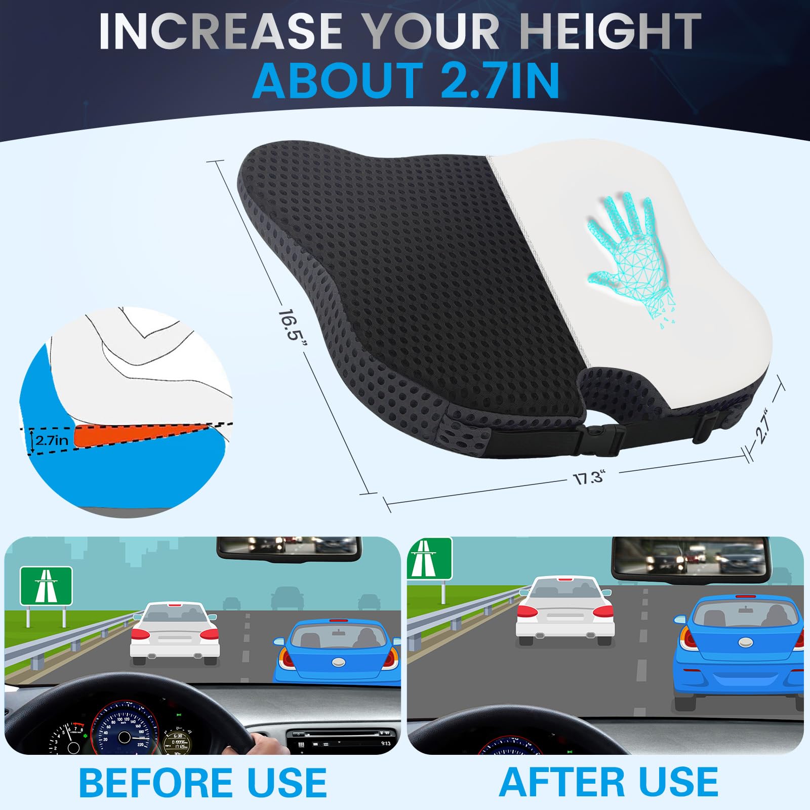Phonery SootheSeat ® Car Seat Cushion Pad