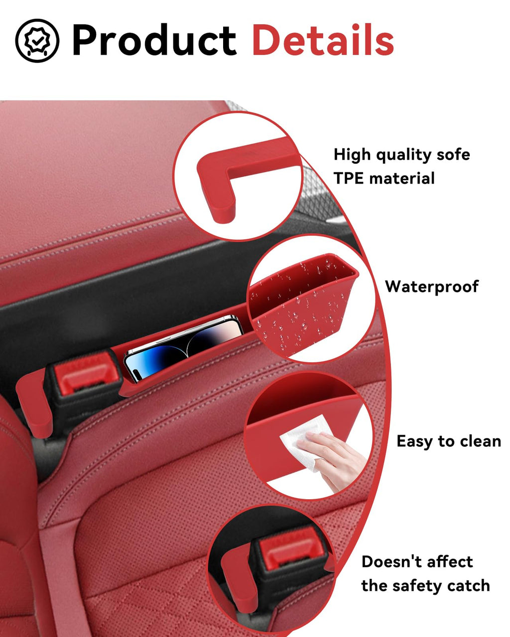 Phonery DropStop ® Best Car Seat Gap Filler