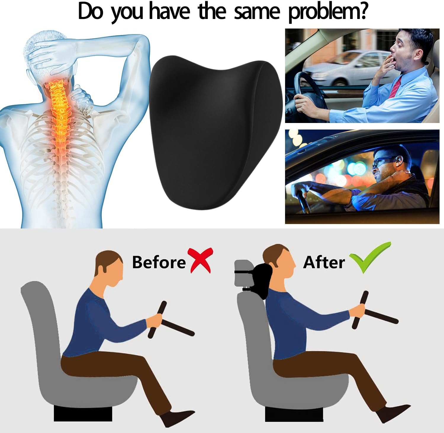 Phonery NeckEase ® Neck Pillow For The Car