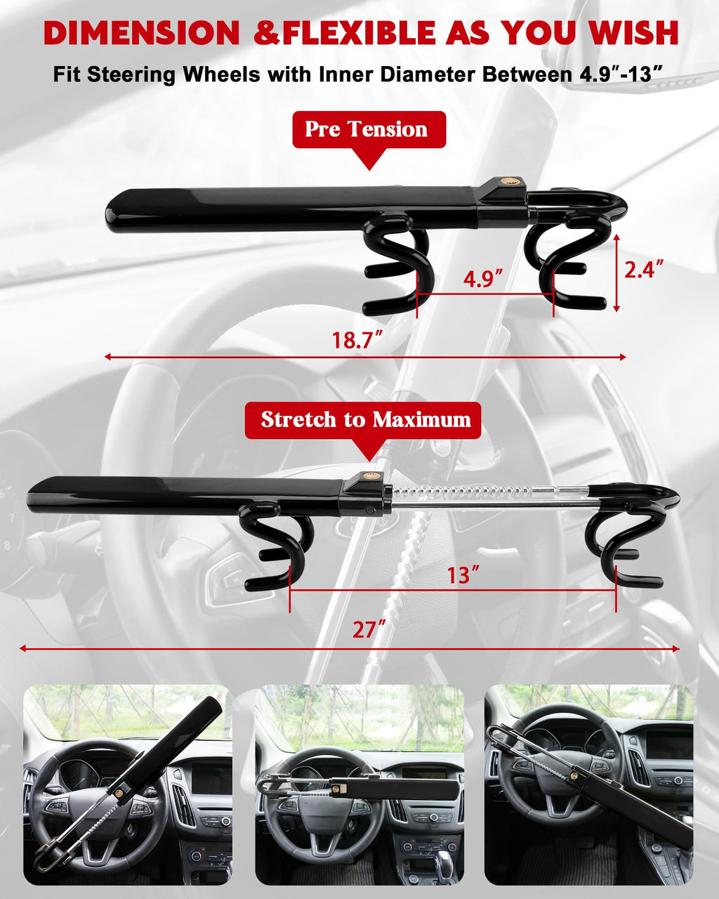 Phonery ArmorGrip  ® Steering Wheel Lock
