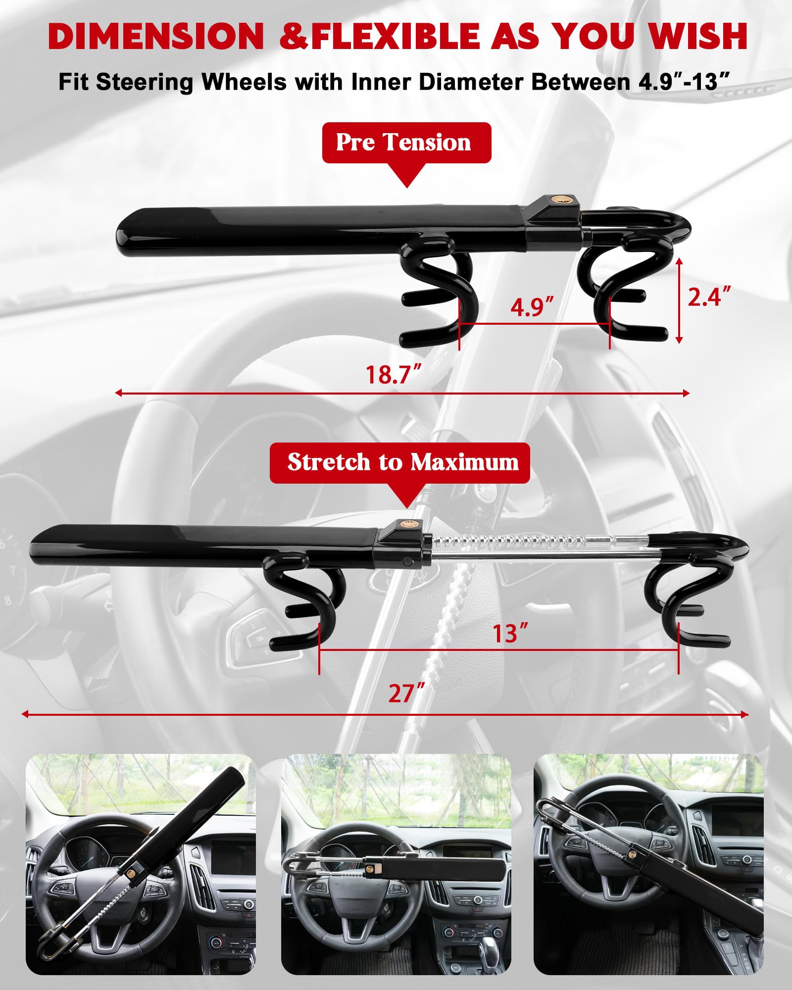 Phonery ArmorGrip  ® Steering Wheel Lock