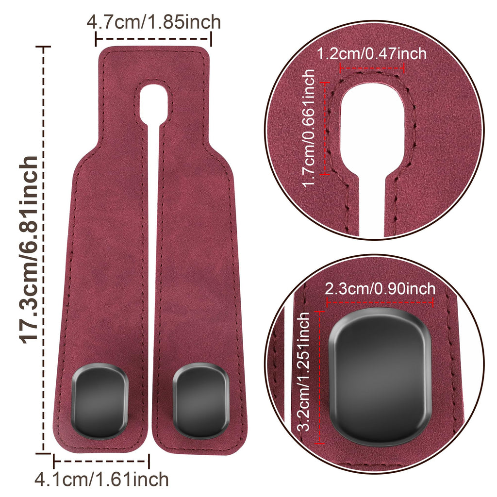 Phonery HookMate ® Headrest Hooks for Car 4 Pack