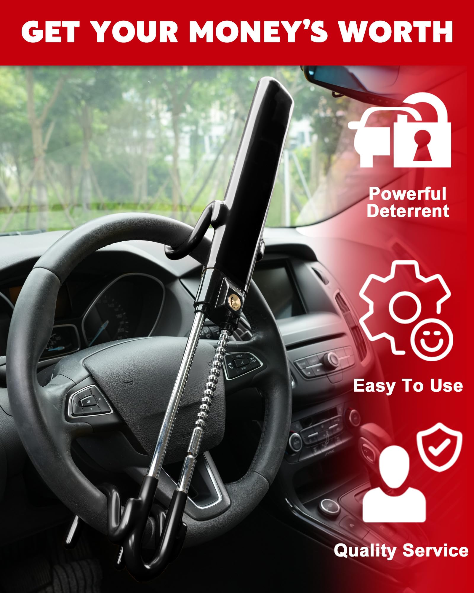 Phonery ArmorGrip  ® Steering Wheel Lock