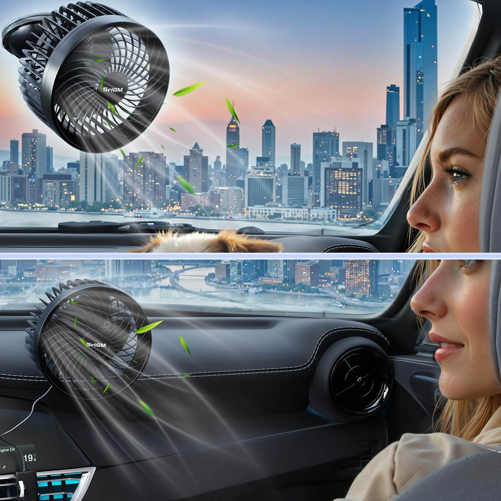 Phonery AeroFlow ® portable fan for car