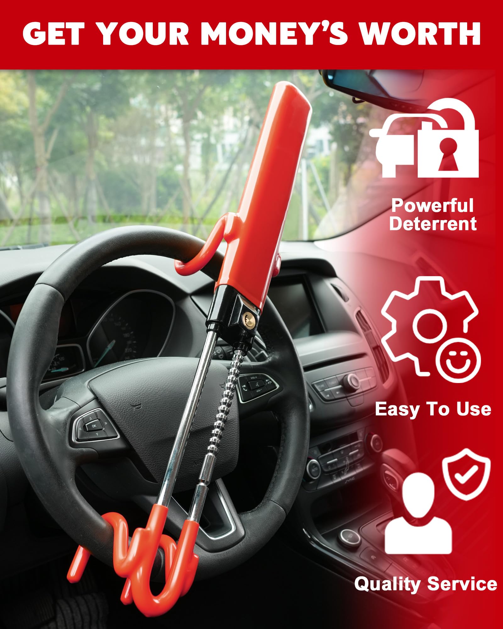 Phonery ArmorGrip  ® Steering Wheel Lock