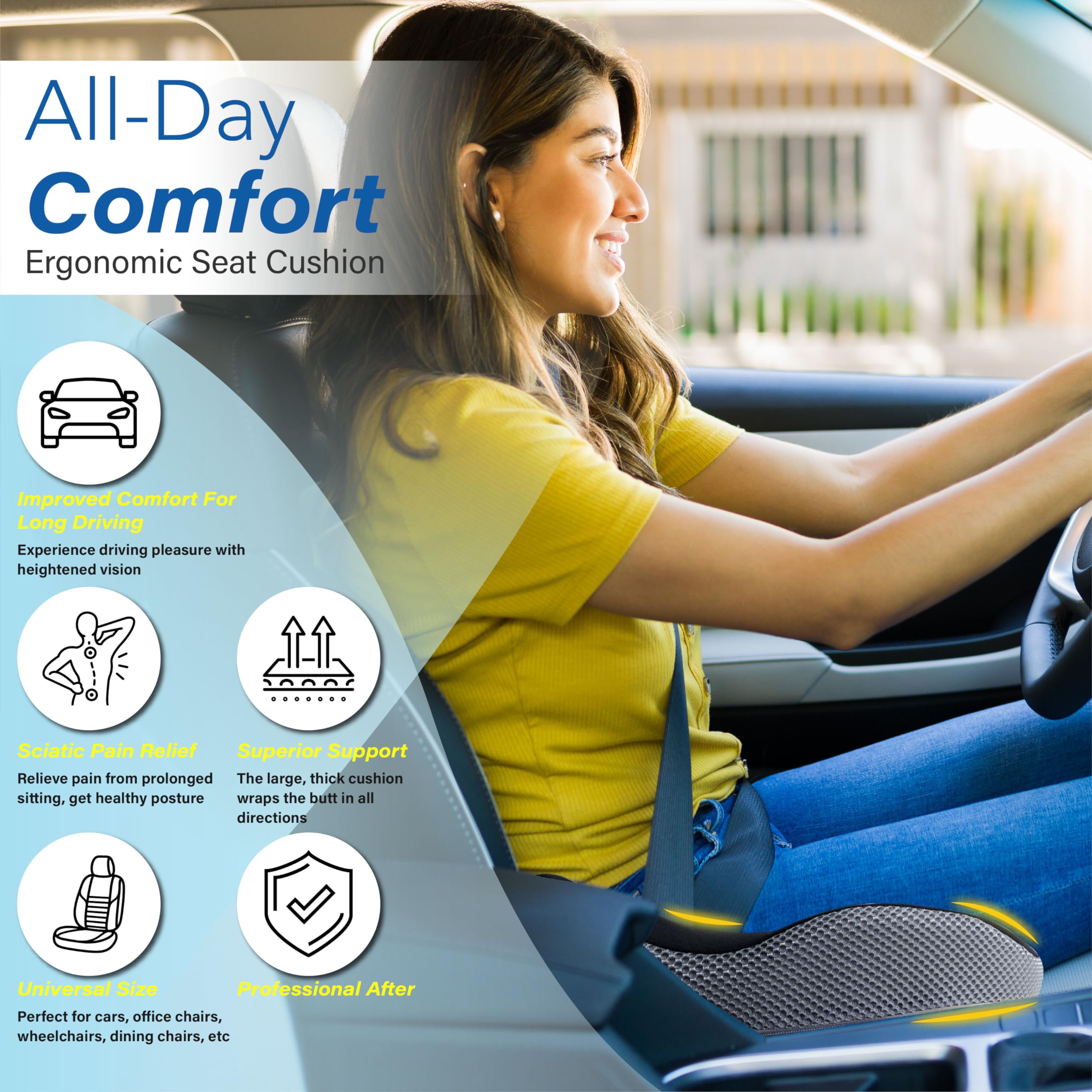 Phonery ZenSeat ® Car Seat Booster for Shorter Drivers