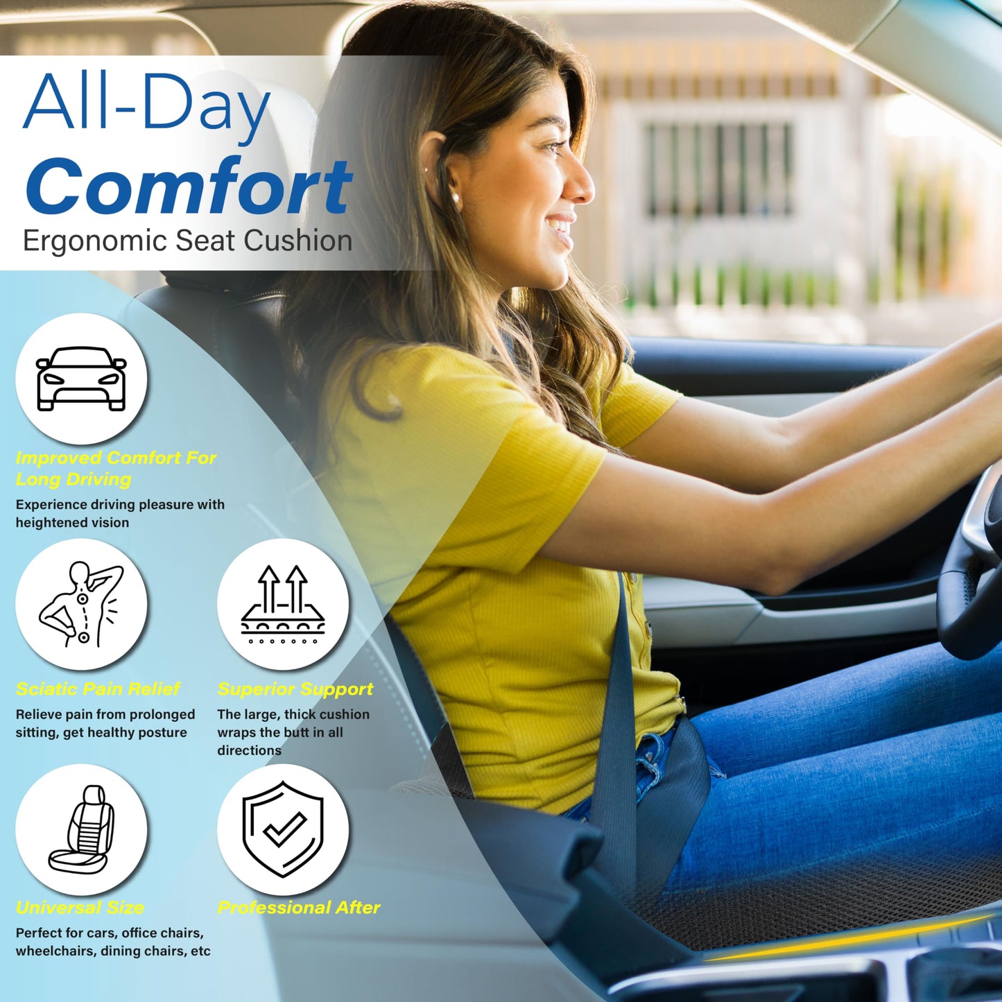 Phonery ZenSeat ® Car Seat Booster for Shorter Drivers