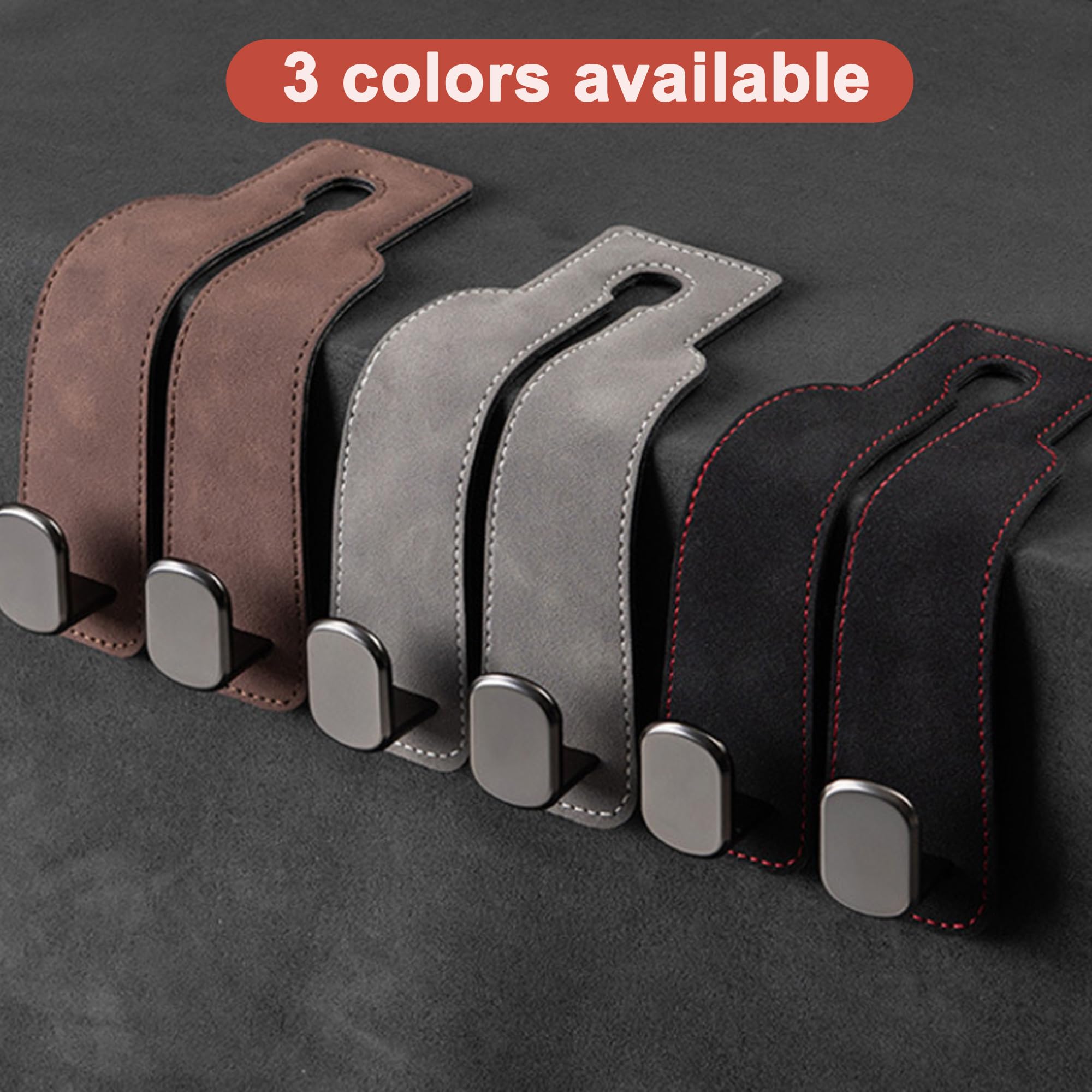 Phonery HookMate ® Headrest Hooks for Car 4 Pack
