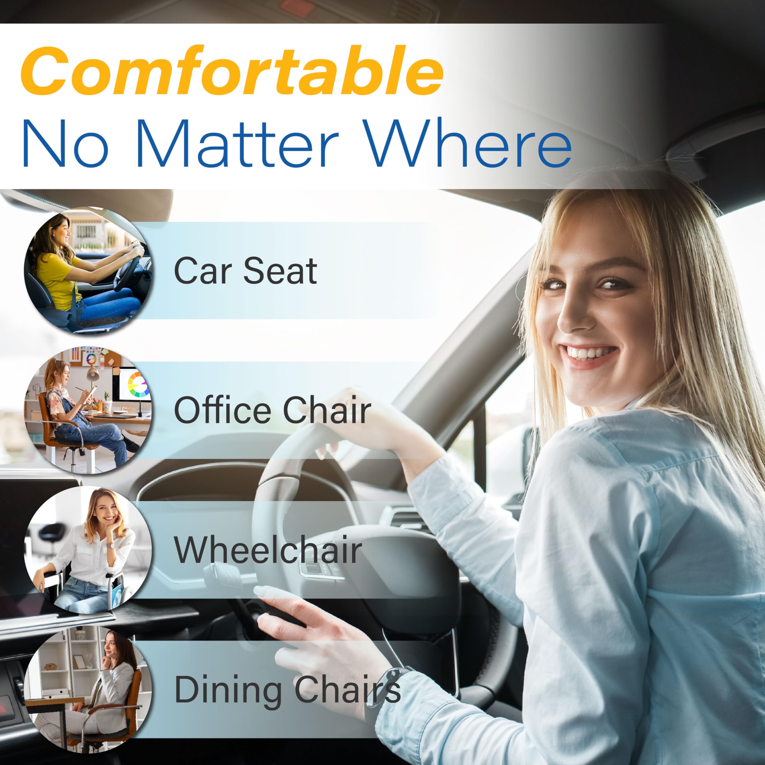 Phonery ZenSeat ® Car Seat Booster for Shorter Drivers