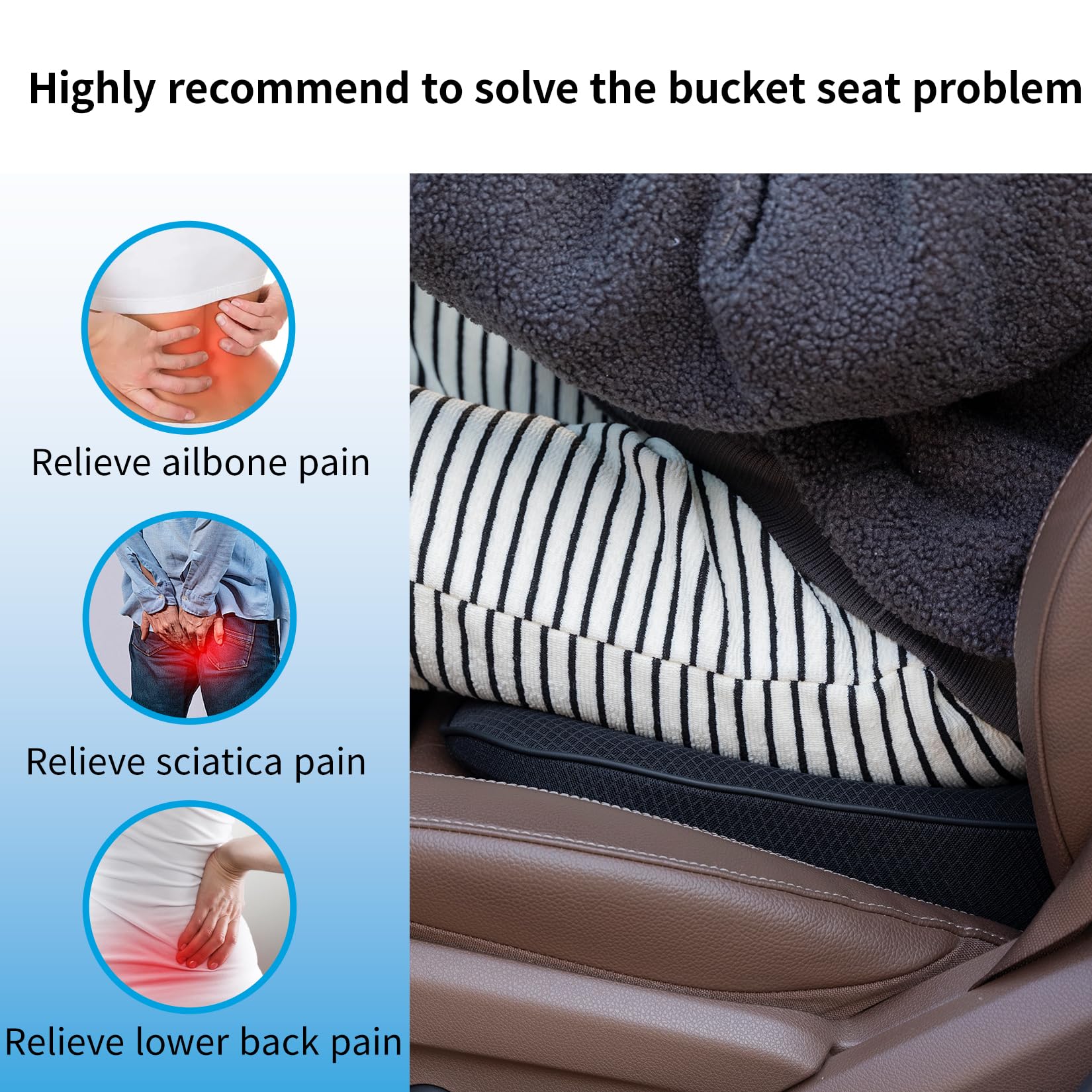 Phonery BoostDrive ® Car Seat Booster for Shorter Drivers