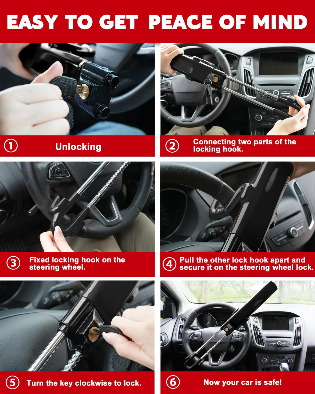 Phonery ArmorGrip  ® Steering Wheel Lock