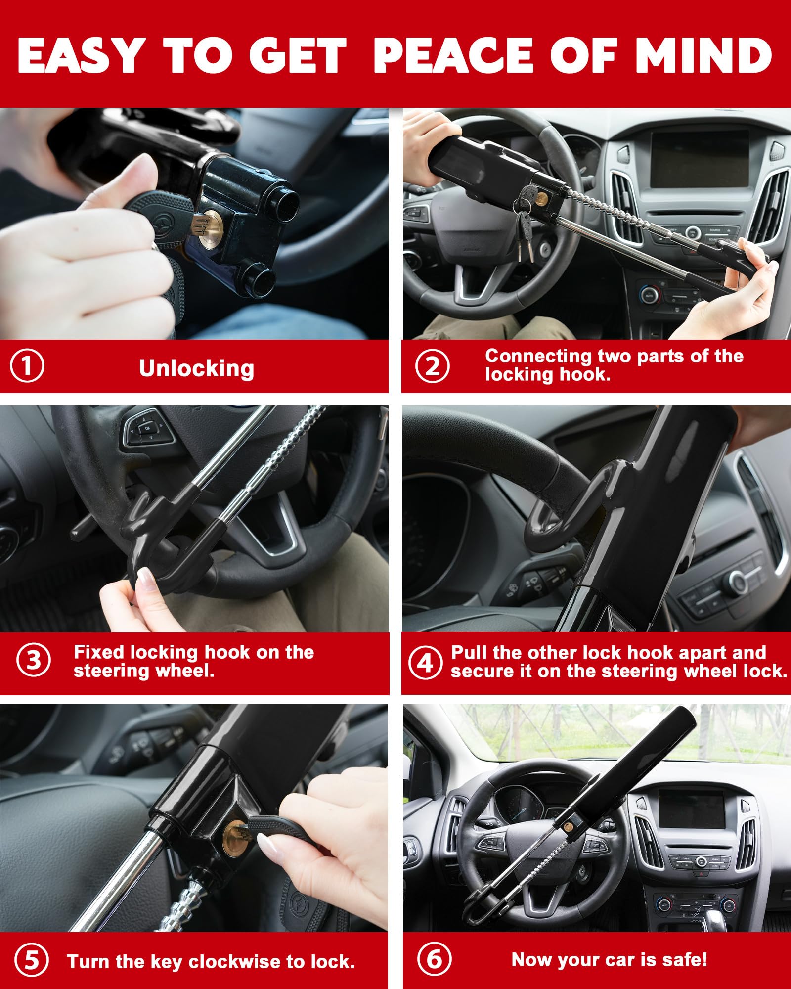 Phonery ArmorGrip  ® Steering Wheel Lock