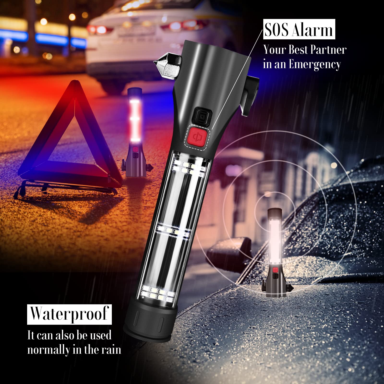 Phonery RescueTorch ® Safety Hammer For Car