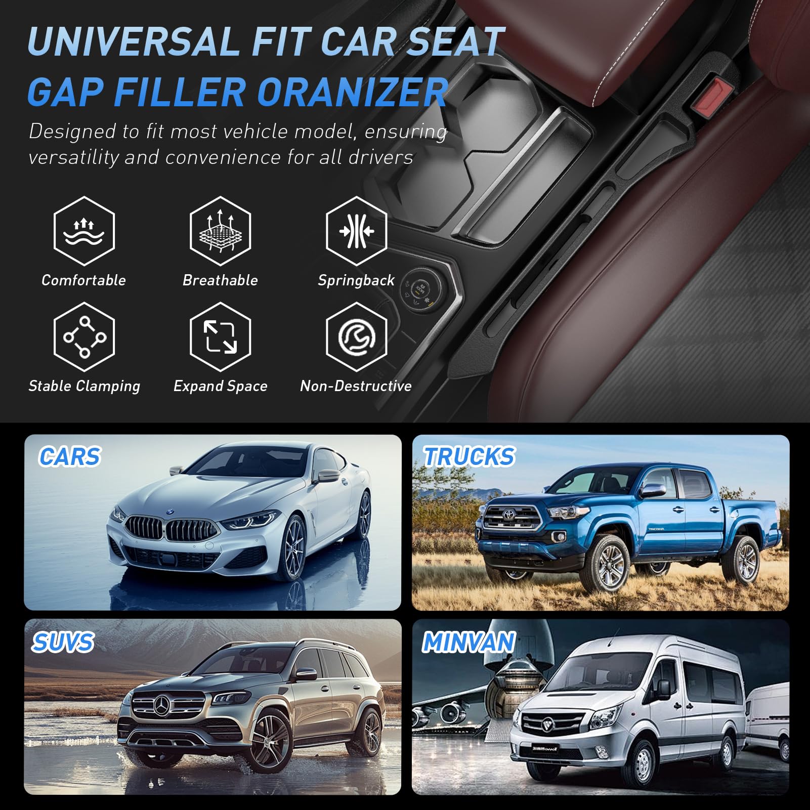 Phonery DropGuard   ® Car Seat Gap Fillers