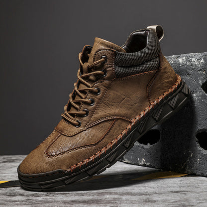 Men's Handmade Leather Boots Motorcycle Boots