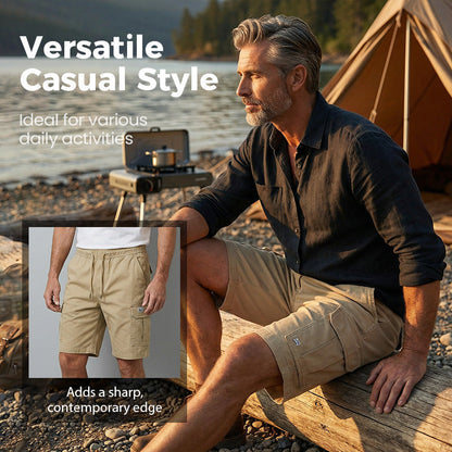 💥Hot Sales-49% OFF💖Men's Casual Cargo Shorts with Drawstring Waist