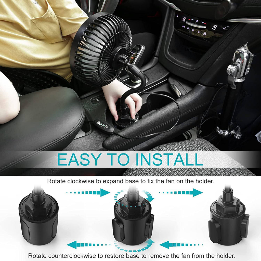 Phonery BreezeVibe ® Car Cup Holder Fan