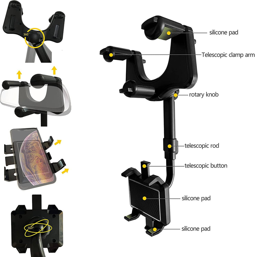 Phonery Rearview ® Car Phone Mount